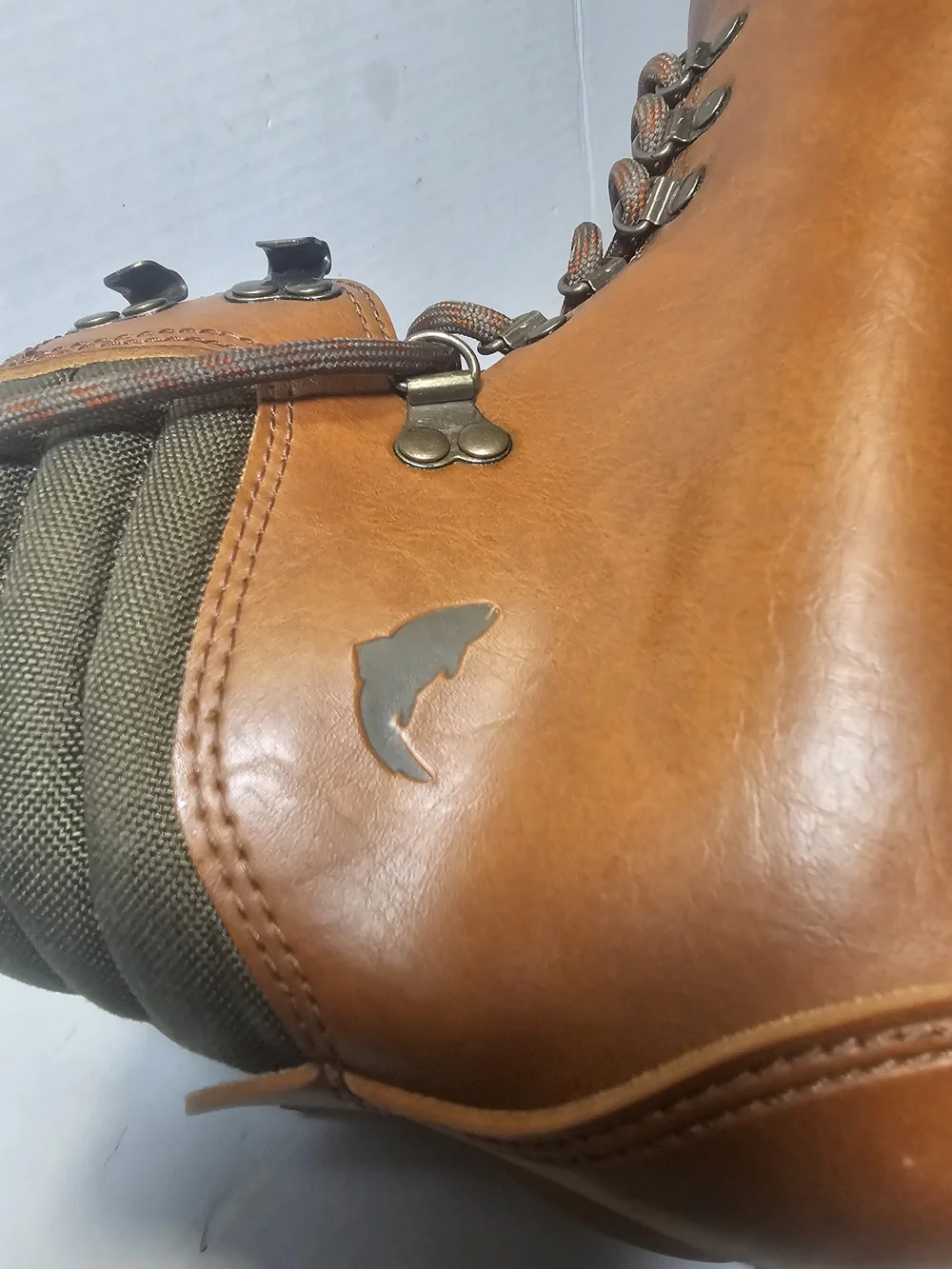 Simms Men's Brown Leather Hiking Boots Size 7